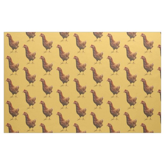 Tissu de poulet de poule de rouge d'île de Rhode (Fat Quarter)