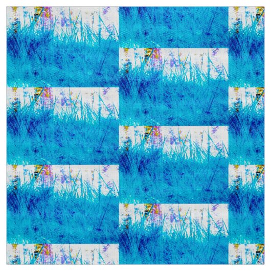 Tissu de prairie de laiton bleu (Échantillon)