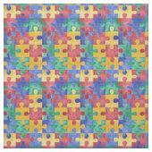 Tissu de puzzle d'aquarelle de sensibilisation sur (Échantillon)