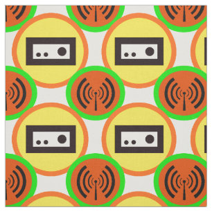 Tissu de radio-amateur - cercles d'icône de tour