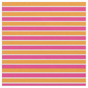 Tissu de rayure de roses indien et d'orange