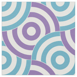 Tissu de recouvrement d'Aqua, pourpre et blanc de