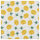Tissu de roses jaunes (fermé)