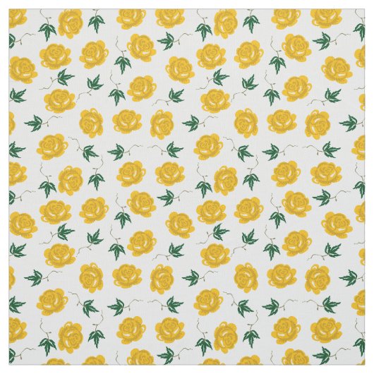 Tissu de roses jaunes (Échantillon)