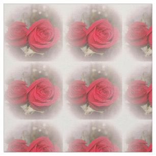 Tissu de roses rouges souples