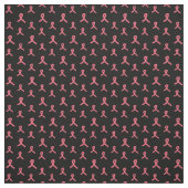 Tissu de ruban rose sur noir (Échantillon)
