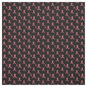 Tissu de ruban rose sur noir (Échantillon)