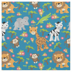 Tissu de safari de bébé bleu