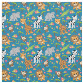 Tissu de safari de bébé bleu (Échantillon)