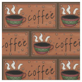 Tissu de sergé de coton de motif de café (Détail)