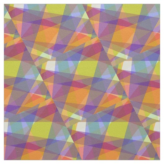 Tissu de sergé de coton géométrique clair (Échantillon)