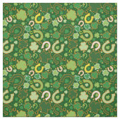 Tissu de shamrocks et de fers à cheval (Échantillon)