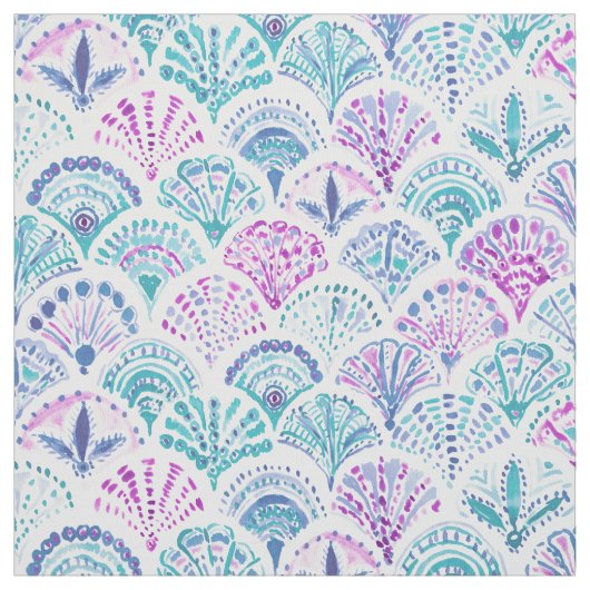 Tissu De SHELL échelles de sirène Boho (Échantillon)
