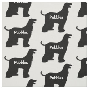 Tissu de silhouette de chien de chien afghan perso