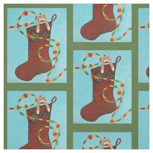 Tissu de singe de Noël (Échantillon)