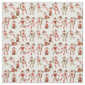 Tissu de singe de Noël adorable (Échantillon)