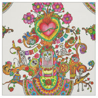 Tissu de style de tatouage avec l'arbre des morts