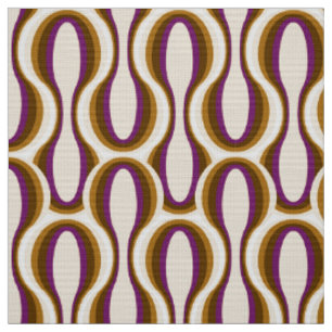 Tissu de style motif des années 60 rétro
