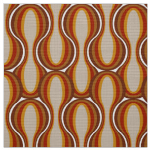 Tissu de style motif des années 60 rétro