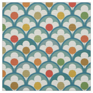 Tissu de style motif des années 60 rétro