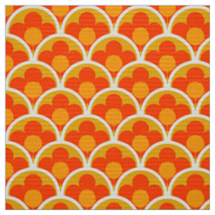 Tissu de style motif des années 60 rétro