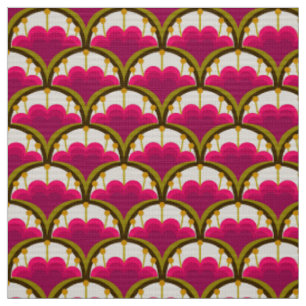 Tissu de style motif des années 60 rétro