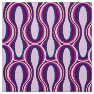 Tissu de style motif des années 60 rétro