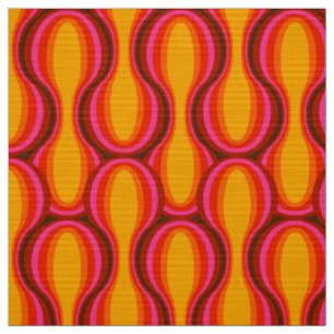 Tissu de style motif des années 60 rétro