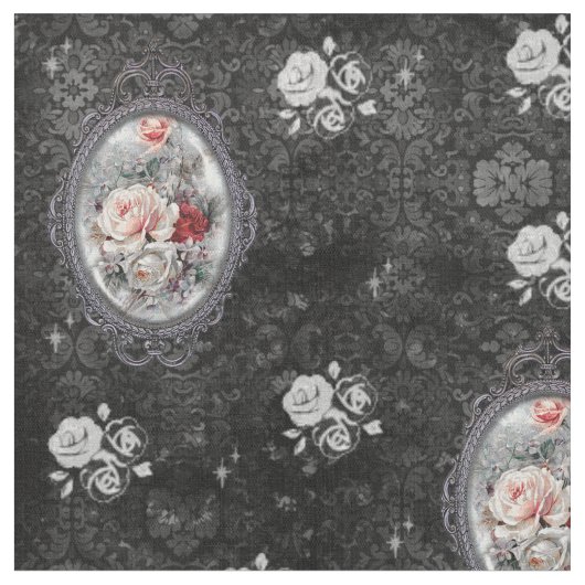 Tissu de style victorien gothique Cameo Rose (Fermer)