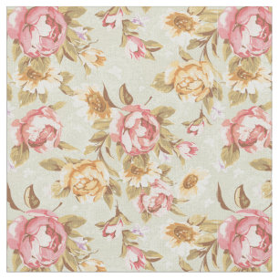Tissu De superbes Roses Vintages Pastel