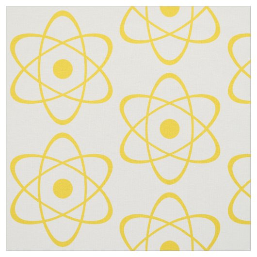 Tissu de symbole d'atom jaune (Échantillon)