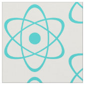 Tissu de symbole d'atome turquoise (Fermer)