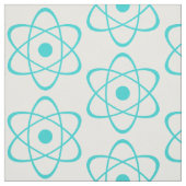 Tissu de symbole d'atome turquoise (Échantillon)