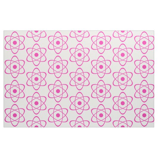 Tissu de symbole de l'atome rose (Fat Quarter)