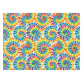 Tissu de table Tie-Dye Psychedelique | Nappe Rétro (Devant (Horizontal))