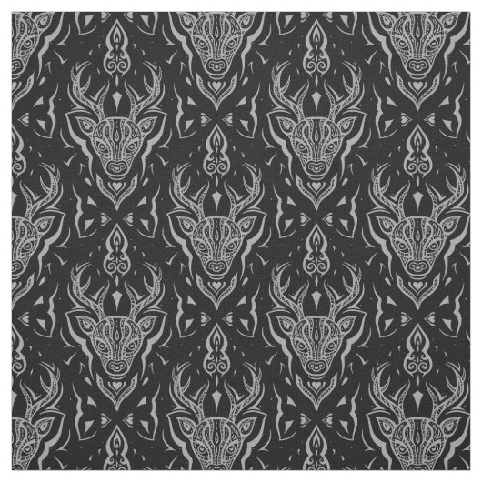 Tissu de tête de cerf stylisé (Échantillon)