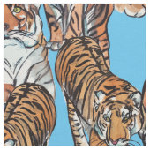 Tissu de tigres aquarelles peints à la main (Fermer)