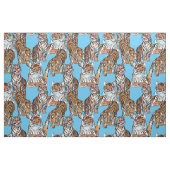 Tissu de tigres aquarelles peints à la main (Fat Quarter)