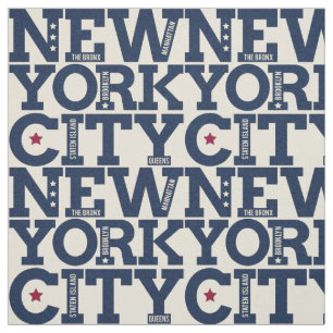 Tissu de typographie de New York City