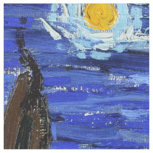 Tissu de Van Gogh Imopressionism de nuit étoilée (Fermer)