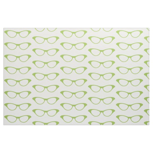Tissu de verres Geeks pour filles vertes (Fat Quarter)