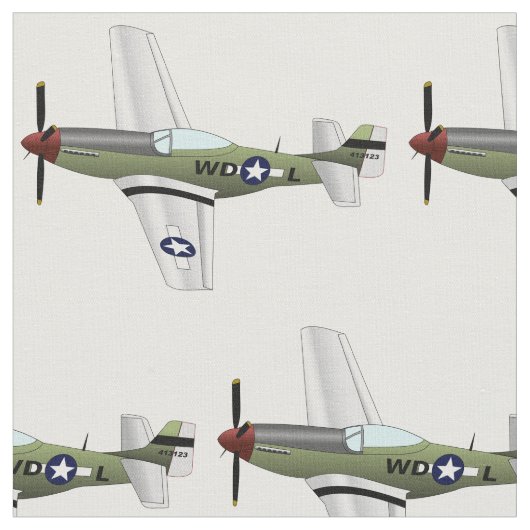 Tissu de Warbird de mustang (Fermer)