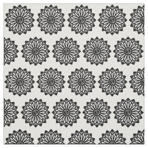 Tissu de Yin Yang - noir, blanc