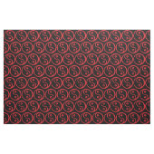 Tissu de Yin Yang - noir, rouge (Yard)