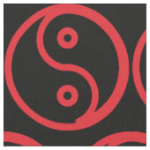 Tissu de Yin Yang - noir, rouge (Fermer)