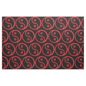 Tissu de Yin Yang - noir, rouge (Fat Quarter)