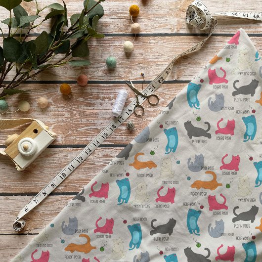 Tissu de yoga de chat