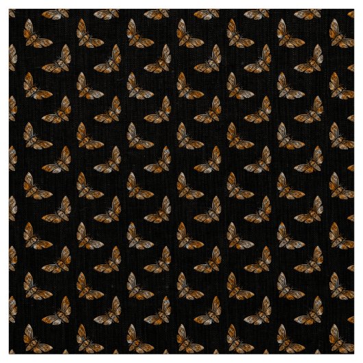 Tissu Death's Head Moth Pattern (Échantillon)