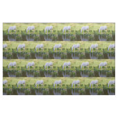 Tissu d'eau potable de cheval blanc (Fat Quarter)