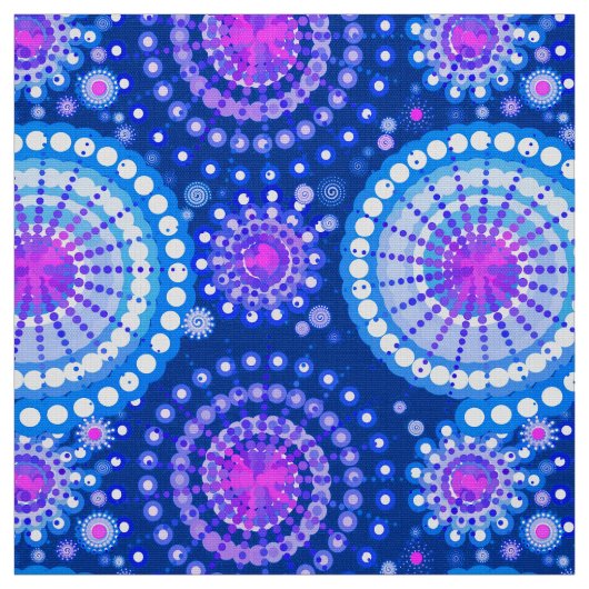 Tissu Déclenchement et épingles, bleu cobalt & blanc (Échantillon)